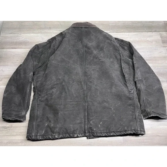 Carhartt Mens Work‎ Chore Coat Jacket Barn Quilt Lined Black Workwear